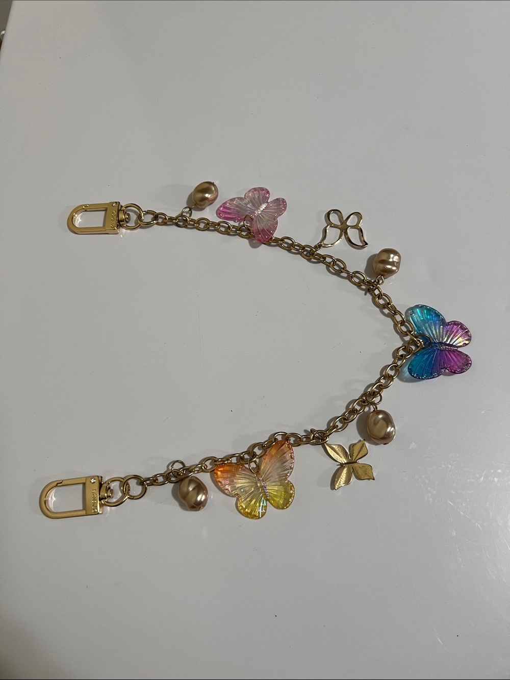 Gold-Tone Butterfly Charm crocs accessory for hand bags